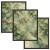 Obrazy do Salonu Zestaw 3 szt 33x43 cm Ryby Koi Zielone Orientalne