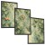 Obrazy do Salonu Zestaw 3 szt 33x43 cm Ryby Koi Zielone Orientalne