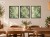 Obrazy do Salonu Zestaw 3 szt 33x43 cm Ryby Koi Zielone Orientalne