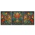 Zestaw 3 Obrazów w Ramach 33x43 cm Tryptyk Roślinny Ornament do Salonu